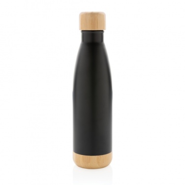 Logotrade promotional product picture of: Vacuum stainless steel bottle with bamboo lid and bottom