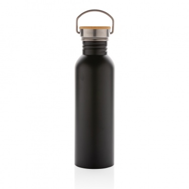 Logotrade promotional items photo of: Modern stainless steel bottle with bamboo lid
