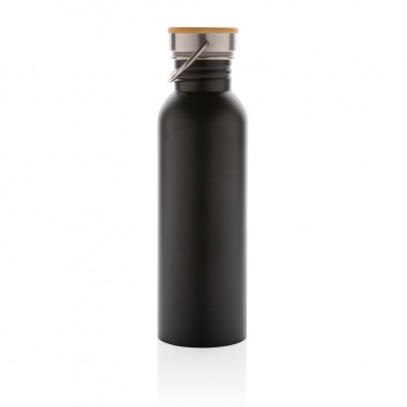 Logotrade promotional item picture of: Modern stainless steel bottle with bamboo lid