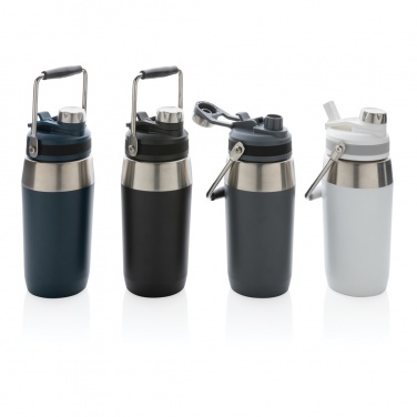 Logo trade business gifts image of: Vacuum stainless steel dual function lid bottle 500ml
