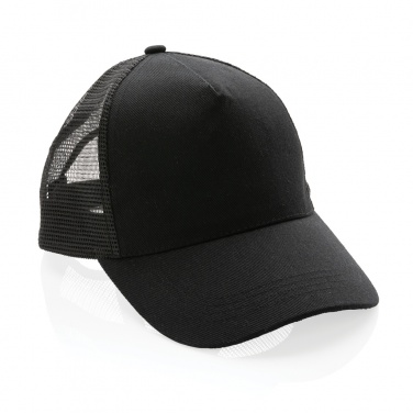 Logo trade advertising products image of: Impact AWARE™ Brushed rcotton 5 panel trucker cap 190gr