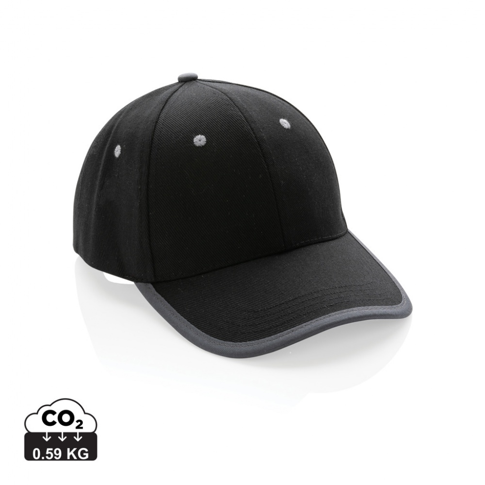 Logotrade advertising products photo of: Impact AWARE™ Brushed rcotton 6 panel contrast cap 280gr