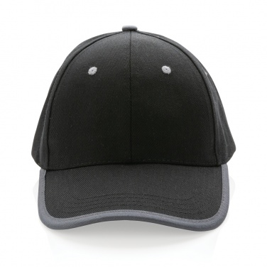 Logo trade corporate gifts image of: Impact AWARE™ Brushed rcotton 6 panel contrast cap 280gr