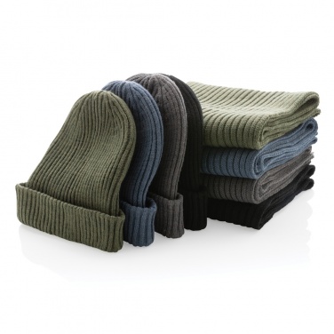 Logotrade promotional merchandise picture of: Impact AWARE™ Polylana® knitted scarf 180 x 25cm