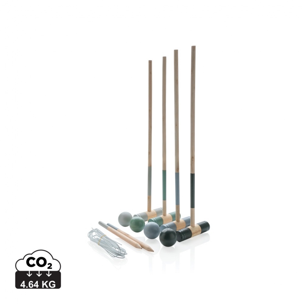 Logo trade promotional gift photo of: Wooden croquet set