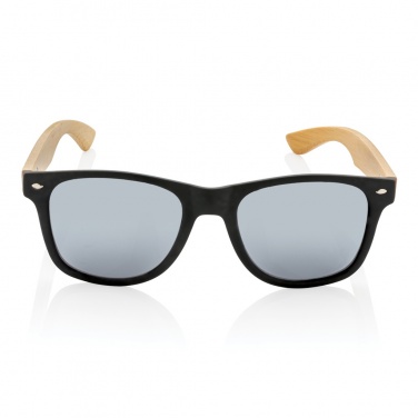 Logo trade promotional merchandise picture of: Bamboo and RCS recycled plastic sunglasses