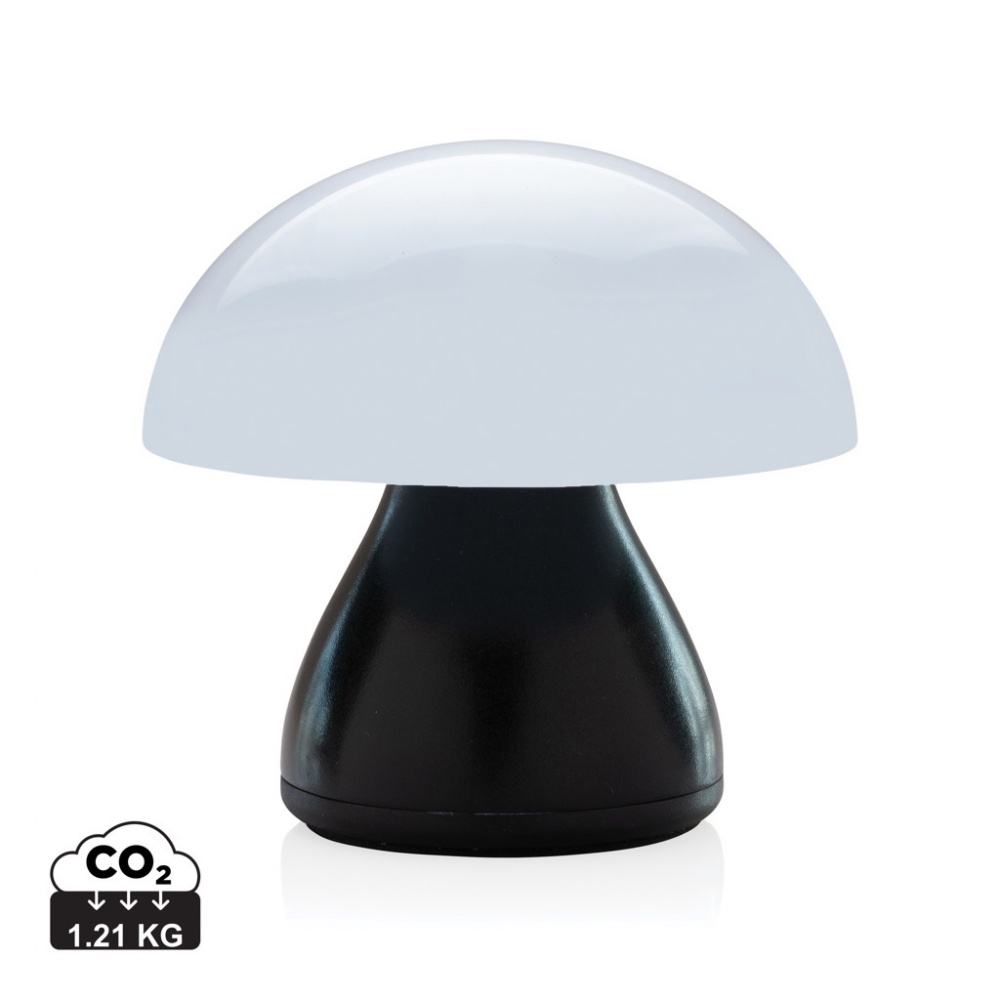 Logotrade corporate gift image of: Luming RCS recycled plastic USB re-chargeable table lamp
