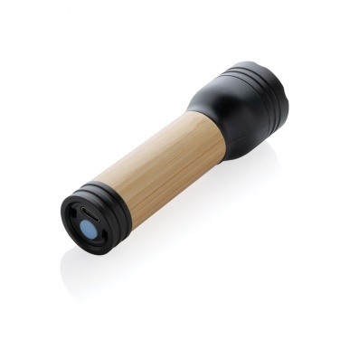 Logotrade promotional items photo of: Lucid 1W RCS certified recycled plastic & bamboo torch