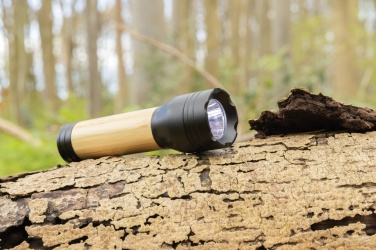 Logotrade advertising product image of: Lucid 3W RCS certified recycled plastic & bamboo torch