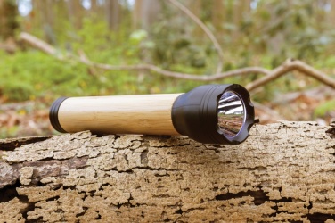 Logo trade promotional products picture of: Lucid 5W RCS certified recycled plastic & bamboo torch