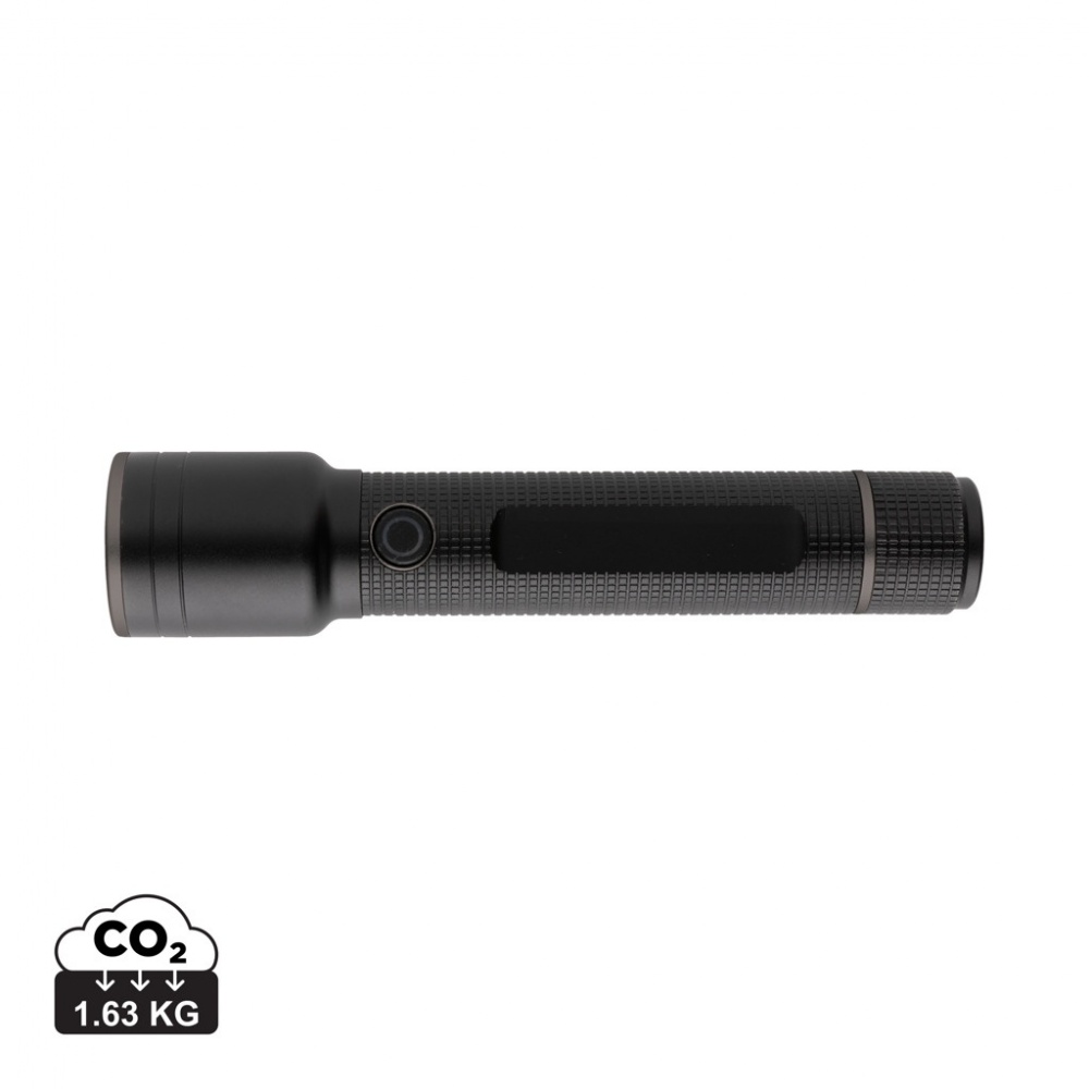 Logo trade promotional giveaway photo of: Gear X RCS recycled aluminum USB-rechargeable torch large