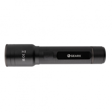 Logo trade corporate gifts picture of: RCS recycled aluminum USB-rechargeable heavy duty torch