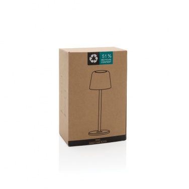 Logo trade promotional merchandise picture of: Zenic RCS recycled plastic USB re-chargable table lamp