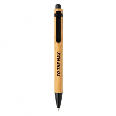 Logo trade promotional merchandise image of: Bamboo pen