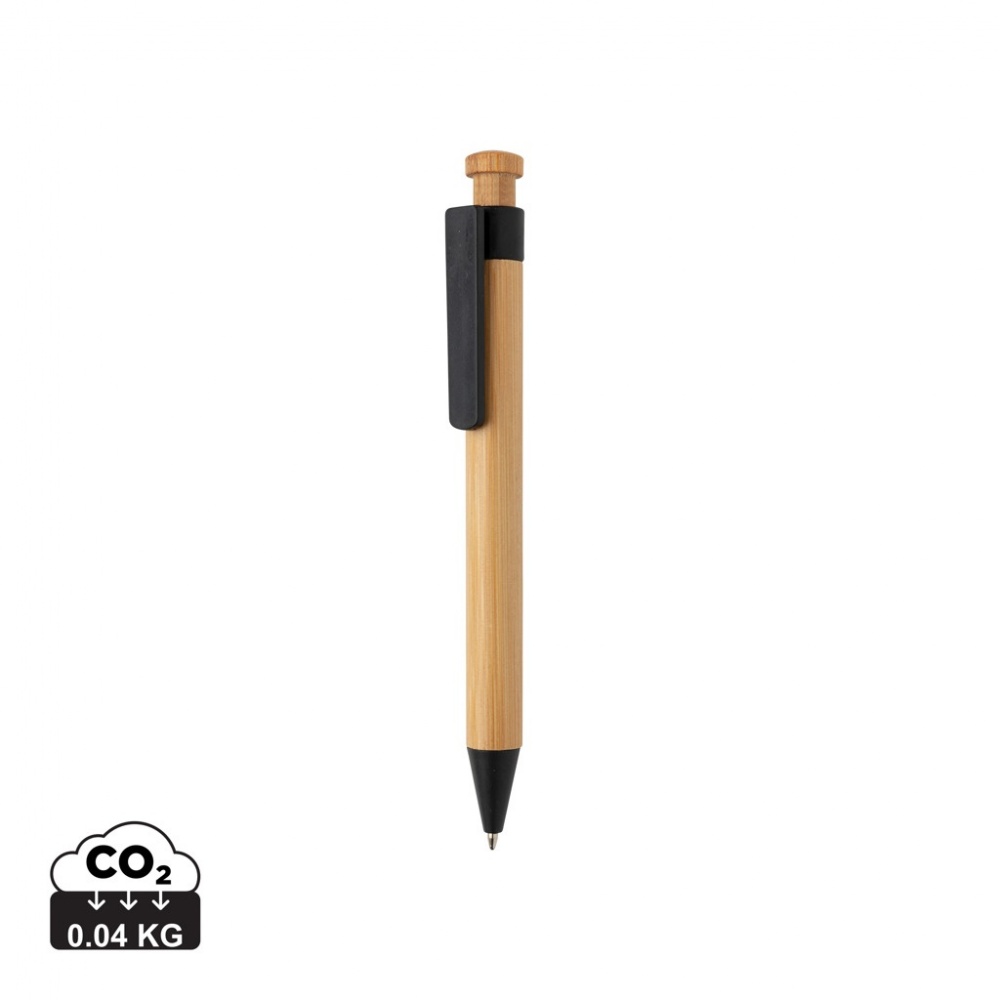 Logotrade promotional item image of: Bamboo pen with wheatstraw clip