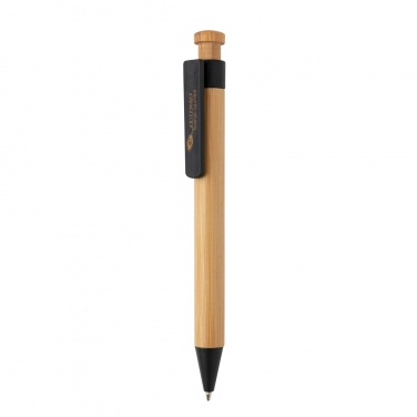 Logotrade promotional item image of: Bamboo pen with wheatstraw clip