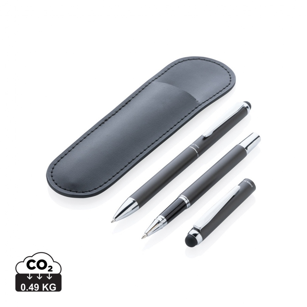 Logotrade business gift image of: Swiss Peak deluxe pen set in PU pouch