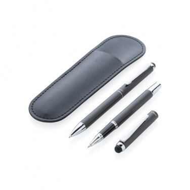 Logo trade advertising product photo of: Swiss Peak deluxe pen set in PU pouch