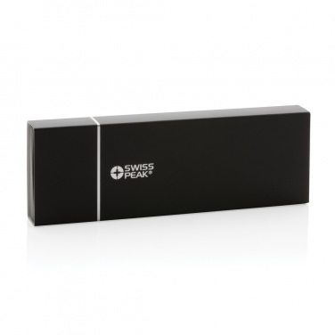 Logo trade promotional items image of: Swiss Peak deluxe pen set in PU pouch