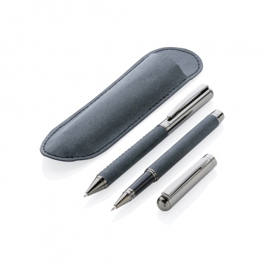 Logotrade promotional giveaway image of: Recycled leather pen set
