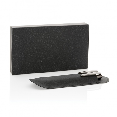 Logotrade promotional gift image of: Recycled leather pen set