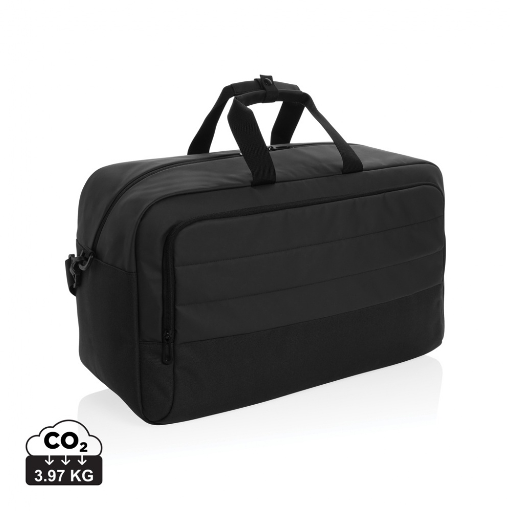 Logo trade promotional giveaway photo of: Armond AWARE™ RPET weekend duffel bag
