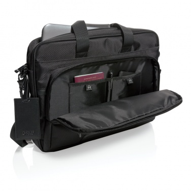Logo trade corporate gift photo of: Swiss Peak RPET Voyager RFID 15.6" laptop bag
