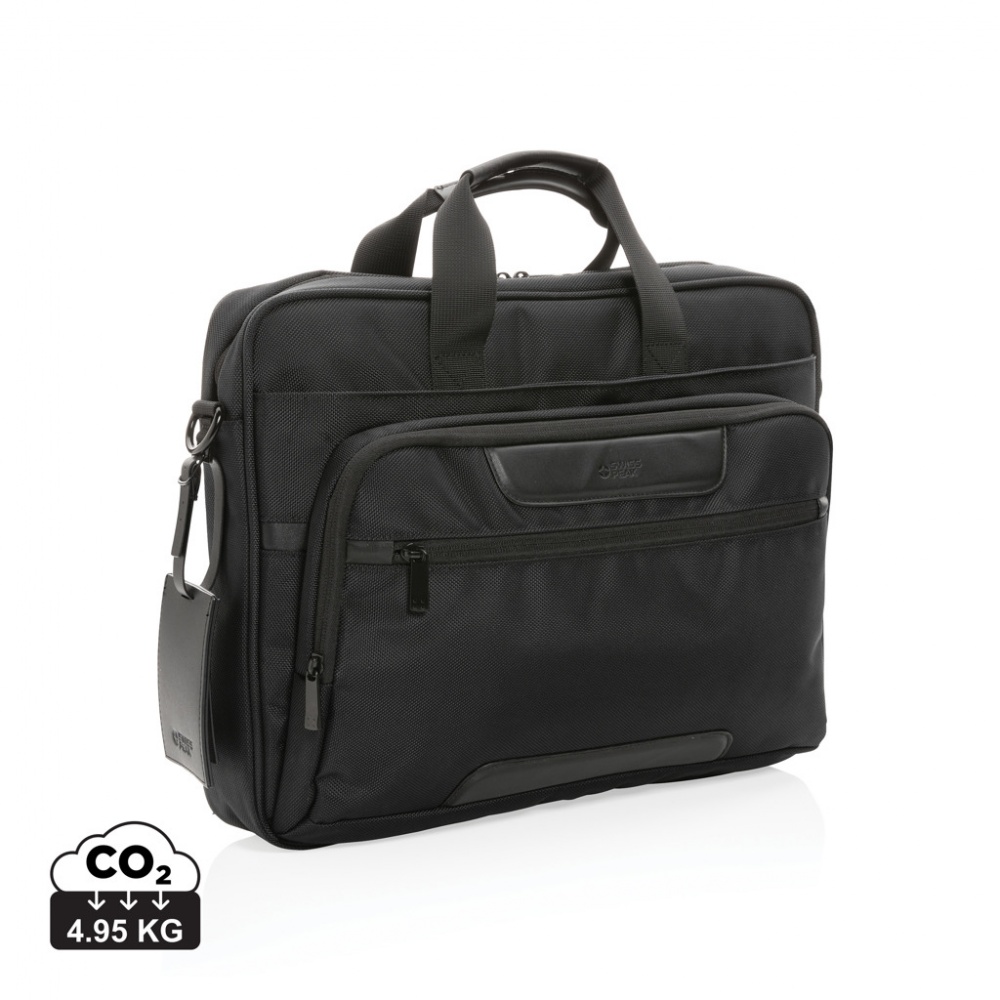 Logo trade advertising products image of: Swiss Peak AWARE™ RPET Voyager 15.6" laptop bag