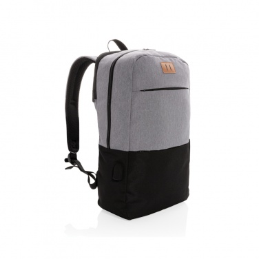 Logo trade promotional products image of: Modern 15.6" USB & RFID laptop backpack PVC free