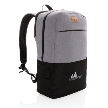 Logo trade corporate gift photo of: Modern 15.6" USB & RFID laptop backpack PVC free