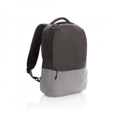 Logo trade promotional giveaway photo of: Duo colour RPET 15.6" RFID laptop backpack PVC free