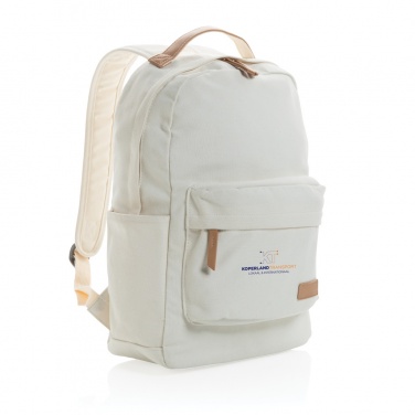 Logo trade promotional giveaways image of: Impact AWARE™ 16 oz. recycled canvas backpack