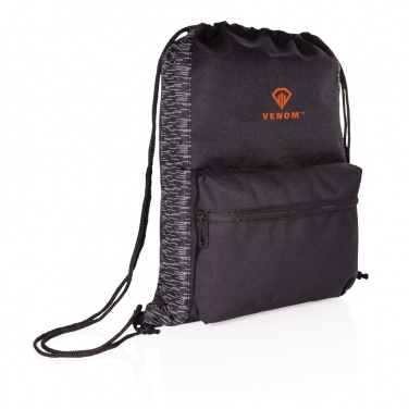 Logo trade advertising product photo of: AWARE™ RPET Reflective drawstring backpack
