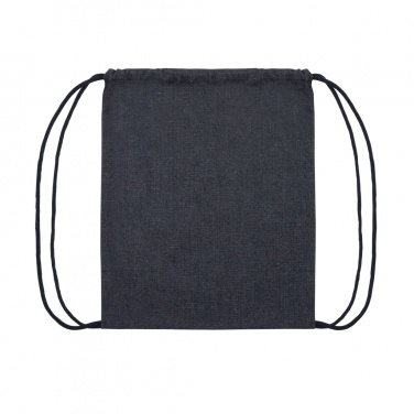Logo trade promotional gift photo of: Impact AWARE™ recycled denim drawstring backpack