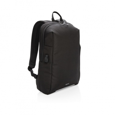 Logotrade promotional item picture of: Swiss Peak AWARE™ RFID and USB A laptop backpack