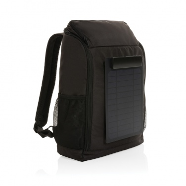 Logotrade advertising product picture of: Pedro AWARE™ RPET deluxe backpack with 5W solar panel