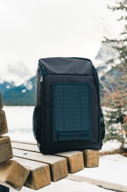 Logotrade promotional giveaway image of: Pedro AWARE™ RPET deluxe backpack with 5W solar panel
