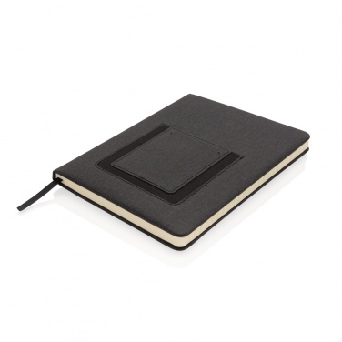 Logo trade promotional item photo of: Deluxe A5 Notebook with phone pocket