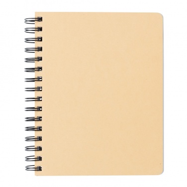 Logo trade business gift photo of: A5 Kraft spiral notebook with sticky notes