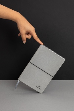Logo trade corporate gifts picture of: A5 recycled leather notebook