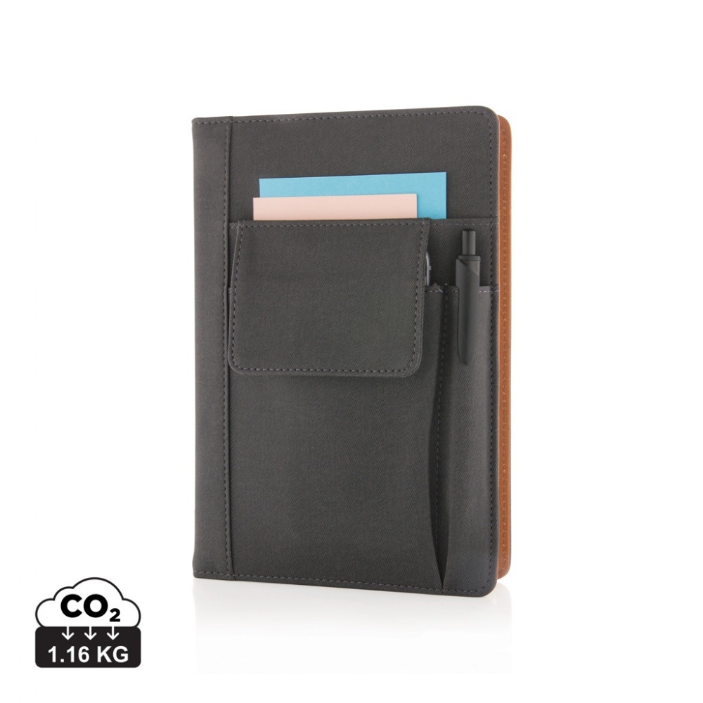 Logo trade promotional merchandise picture of: Notebook with phone pocket