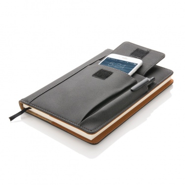 Logo trade promotional merchandise image of: Notebook with phone pocket