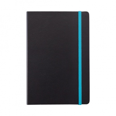 Logo trade promotional giveaway photo of: Deluxe hardcover A5 notebook with coloured side