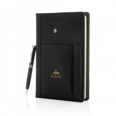 Logo trade advertising product photo of: Refillable notebook and pen set