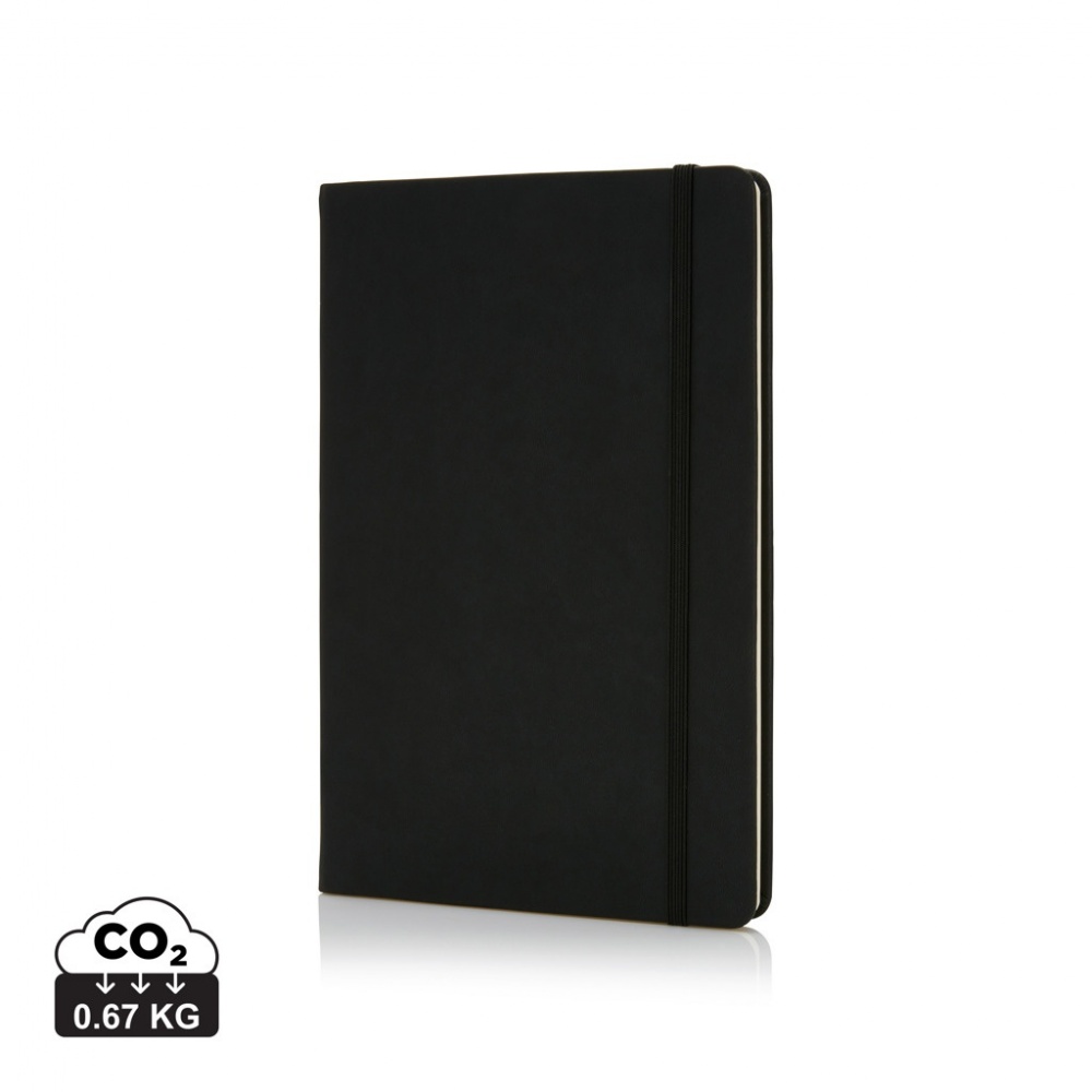 Logo trade promotional giveaway photo of: Deluxe hardcover PU A5 notebook
