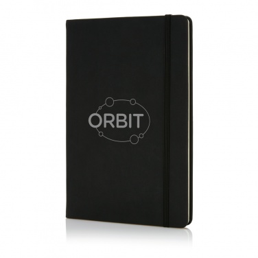 Logo trade promotional giveaways image of: Deluxe hardcover PU A5 notebook