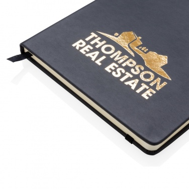 Logo trade promotional products picture of: Deluxe hardcover PU A5 notebook