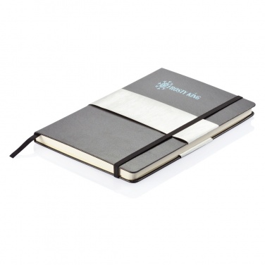Logo trade promotional giveaways picture of: Deluxe hardcover A5 notebook