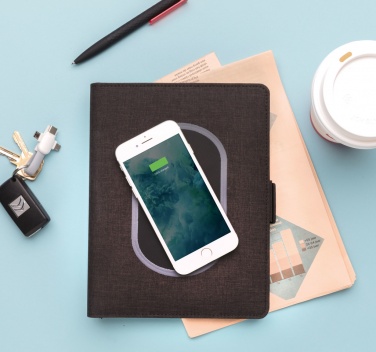 Logo trade promotional gifts picture of: Air 5W wireless charging notebook cover A5