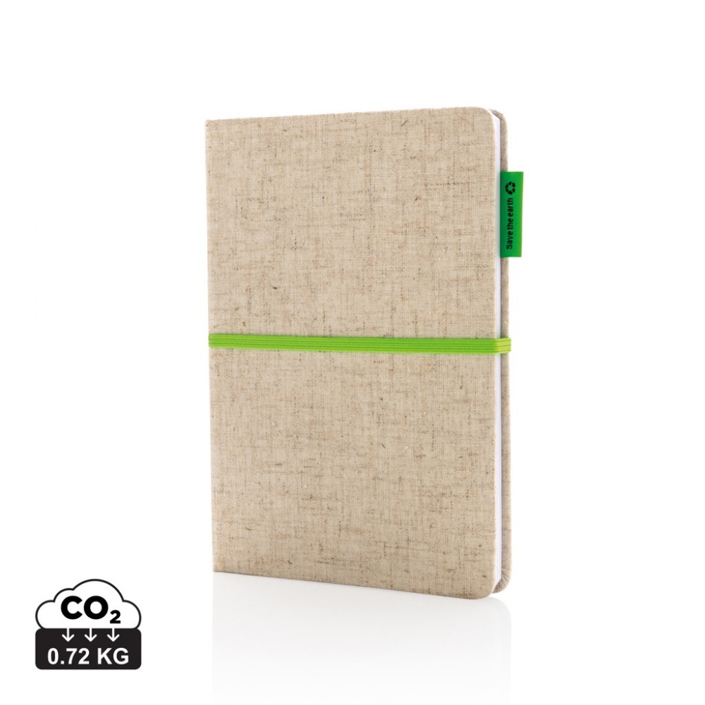 Logo trade advertising product photo of: A5 jute notebook